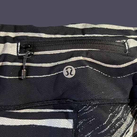 Lululemon Speed Wunder Tight Marbled Mix Speed White Black Sz 12 - Picture 2 of 4